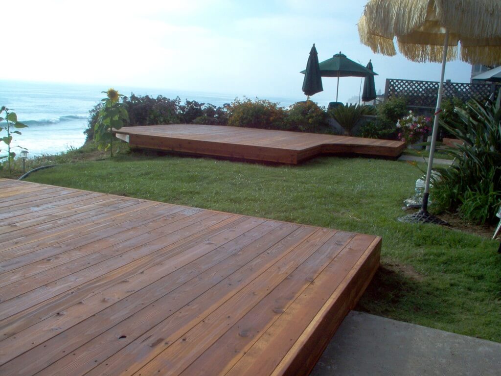 deck construction in mission beach after photo